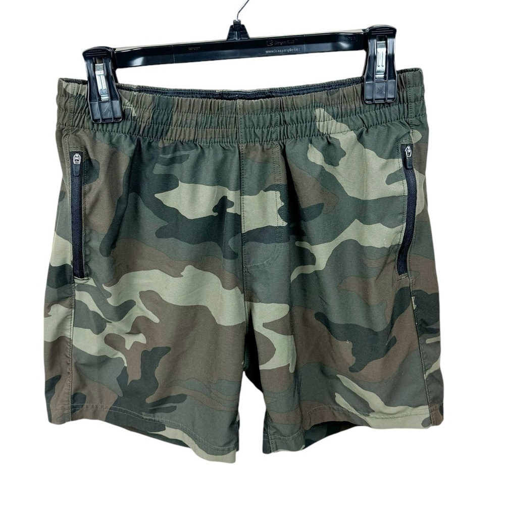 A&F Abercrombie & Fitch Camo Elastic Waist Shorts with Zippered Pockets Size S